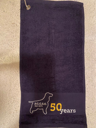 50th Anniversary embroidered towel